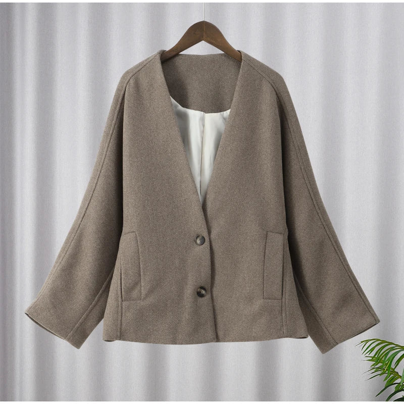 Women's Vintage Double-Breasted Blazer Coat