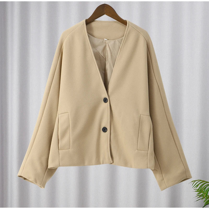 Women's Vintage Double-Breasted Blazer Coat