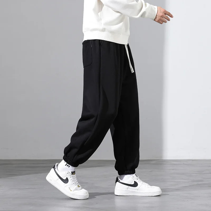 Men's Jogger Cotton Sweatpants Big Size Sports Baggy Pants Hip Hop Loose Harem Trousers