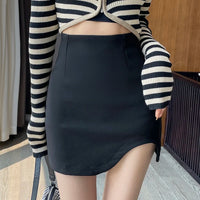 Ladies New Korean Fashion Summer Sexy Mini Skirts Womens Casual  Asymmetry Black Skirt Female Girls Y2k Culotte Dropshipping