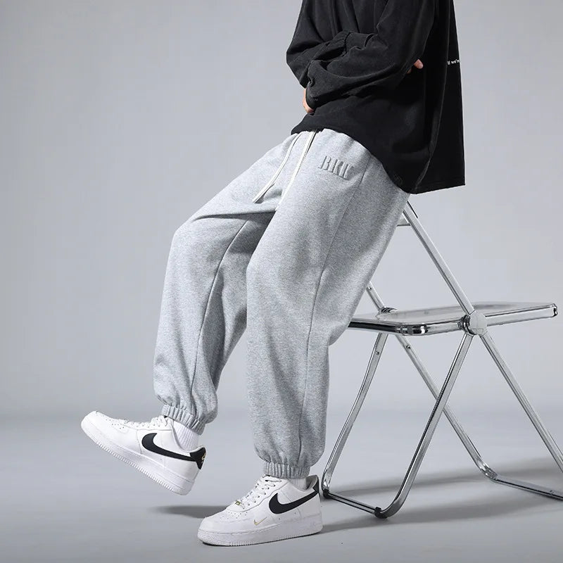 Men's Jogger Cotton Sweatpants Big Size Sports Baggy Pants Hip Hop Loose Harem Trousers