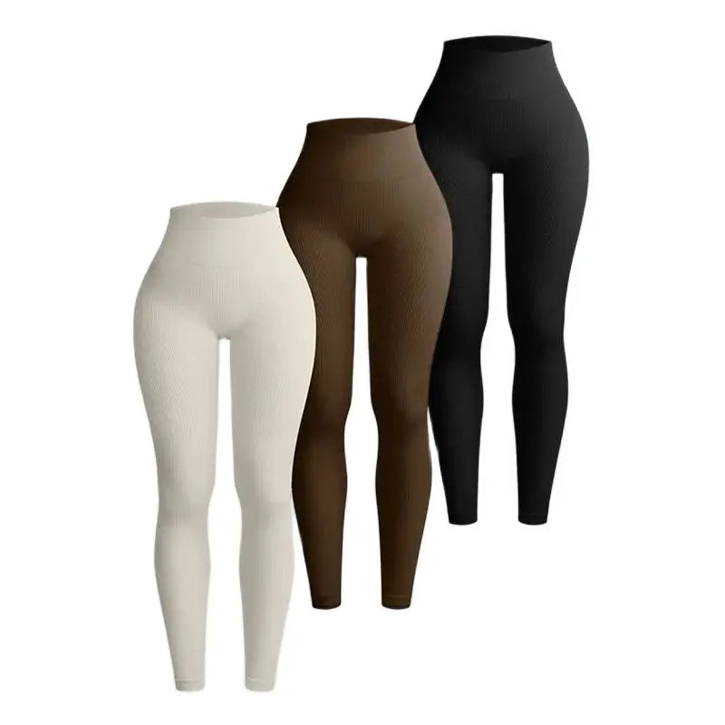 Cross border European and American Thread Sports New Pants Tight Pants Seamless Yoga Pants High Waist Fitness Pants Yoga Pants