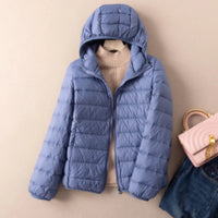 Women Autumn Down Jacket 2022 New Arrivals  90%  White Duck Down Ultra Light Fashion Hooded Keep Warm  Puffer Jacket