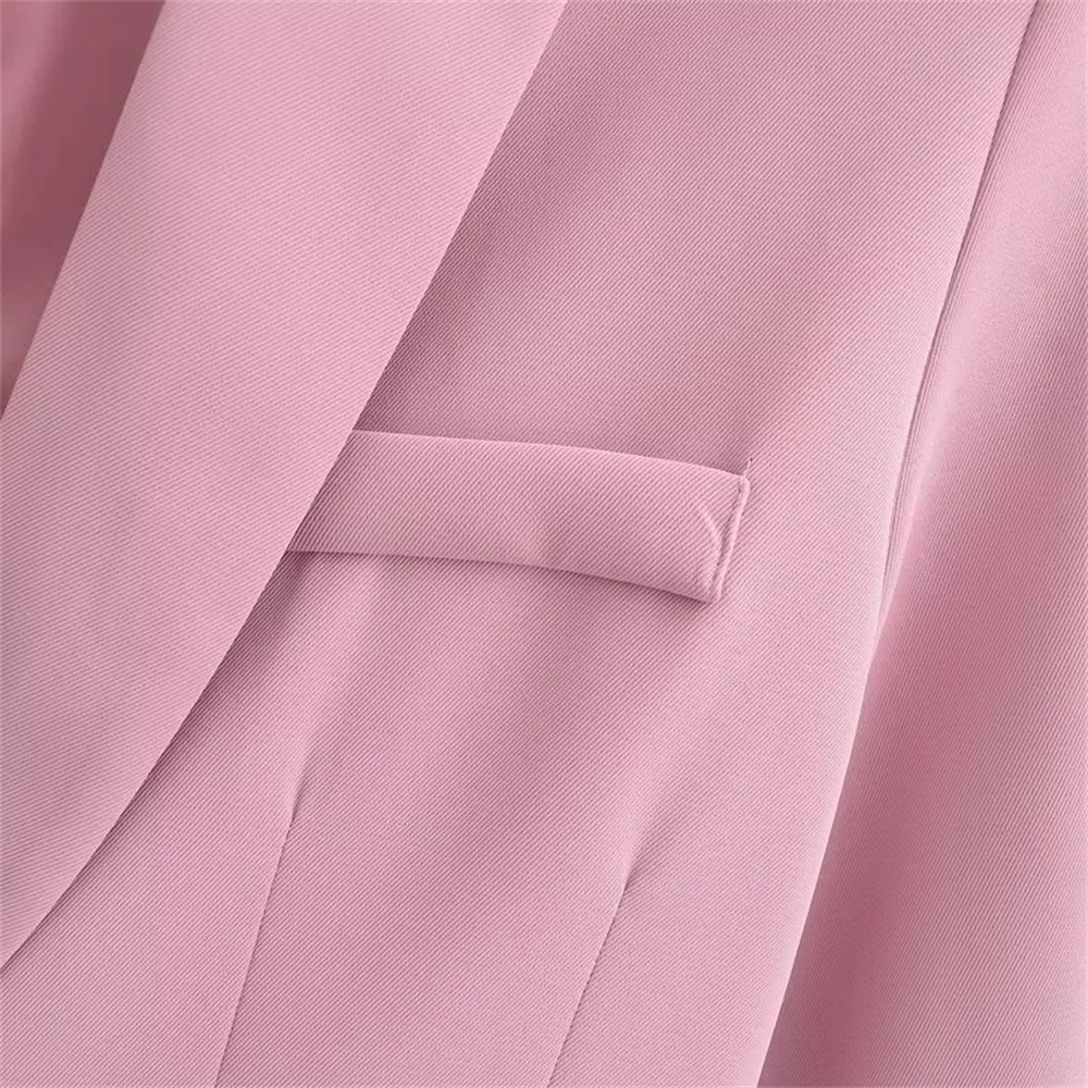 PB&ZA2024 autumn new women's clothing fashion temperament loose dress collar suit jacket long pants two-piece set