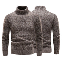 Brand Men Turtleneck Sweaters and Pullovers 2024 New Fashion Knitted Sweater Winter Men Pullover Homme Wool Casual Solid Clothes