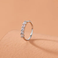 Single-row Miniature Zircon Ultra-sparkle Fine Drill Exquisite with Drill Opening Ring Nose Stud Nose Pierced Nose Ring