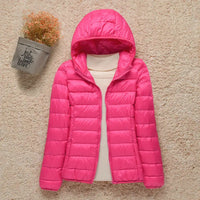 2023 New Fashion Female Cold Jacket Women Winter Light White Duck Down Jacket Slim Puffer Jacket Portable Windproof Down Coat