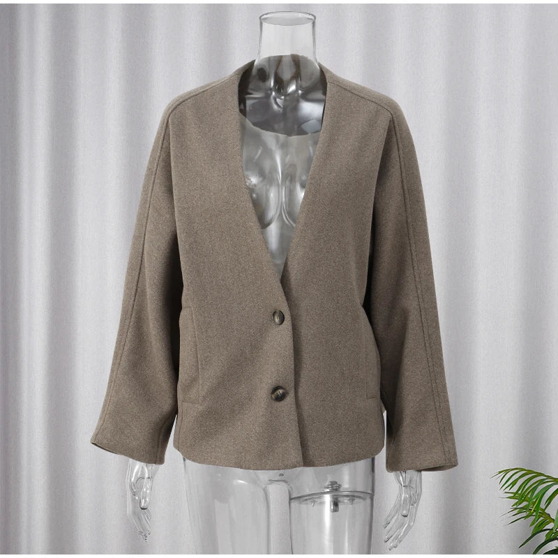 Women's Vintage Double-Breasted Blazer Coat