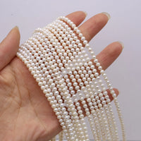 A Natural Freshwater Pearl Round Small Pearl 3-4mm For Jewelry Making DIY Necklace Braclet Earrings Accessory