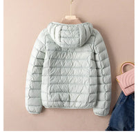 Women Autumn Down Jacket 2022 New Arrivals  90%  White Duck Down Ultra Light Fashion Hooded Keep Warm  Puffer Jacket