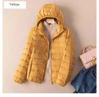 Women Autumn Down Jacket 2022 New Arrivals  90%  White Duck Down Ultra Light Fashion Hooded Keep Warm  Puffer Jacket