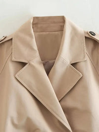 Women's Vintage Cropped Trench Jacket