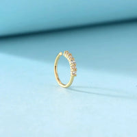 Single-row Miniature Zircon Ultra-sparkle Fine Drill Exquisite with Drill Opening Ring Nose Stud Nose Pierced Nose Ring