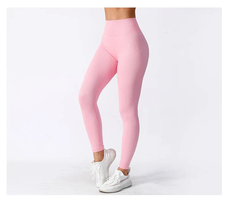 Cross border European and American Thread Sports New Pants Tight Pants Seamless Yoga Pants High Waist Fitness Pants Yoga Pants