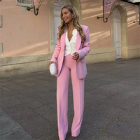 PB&ZA2024 autumn new women's clothing fashion temperament loose dress collar suit jacket long pants two-piece set