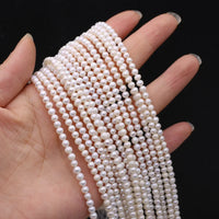 A Natural Freshwater Pearl Round Small Pearl 3-4mm For Jewelry Making DIY Necklace Braclet Earrings Accessory