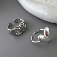 Fashion Punk Love Heart Geometric Finger Ring For Women Girls Wedding Party Jewelry Gift e414