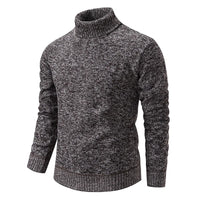 Brand Men Turtleneck Sweaters and Pullovers 2024 New Fashion Knitted Sweater Winter Men Pullover Homme Wool Casual Solid Clothes