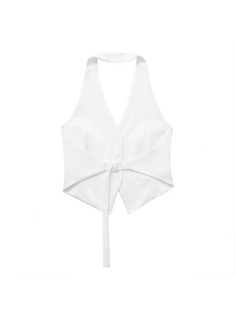 Women’s Sexy Backless Halter Waistcoat