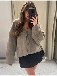 Women's Vintage Double-Breasted Blazer Coat