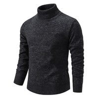 Brand Men Turtleneck Sweaters and Pullovers 2024 New Fashion Knitted Sweater Winter Men Pullover Homme Wool Casual Solid Clothes