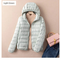 Women Autumn Down Jacket 2022 New Arrivals  90%  White Duck Down Ultra Light Fashion Hooded Keep Warm  Puffer Jacket